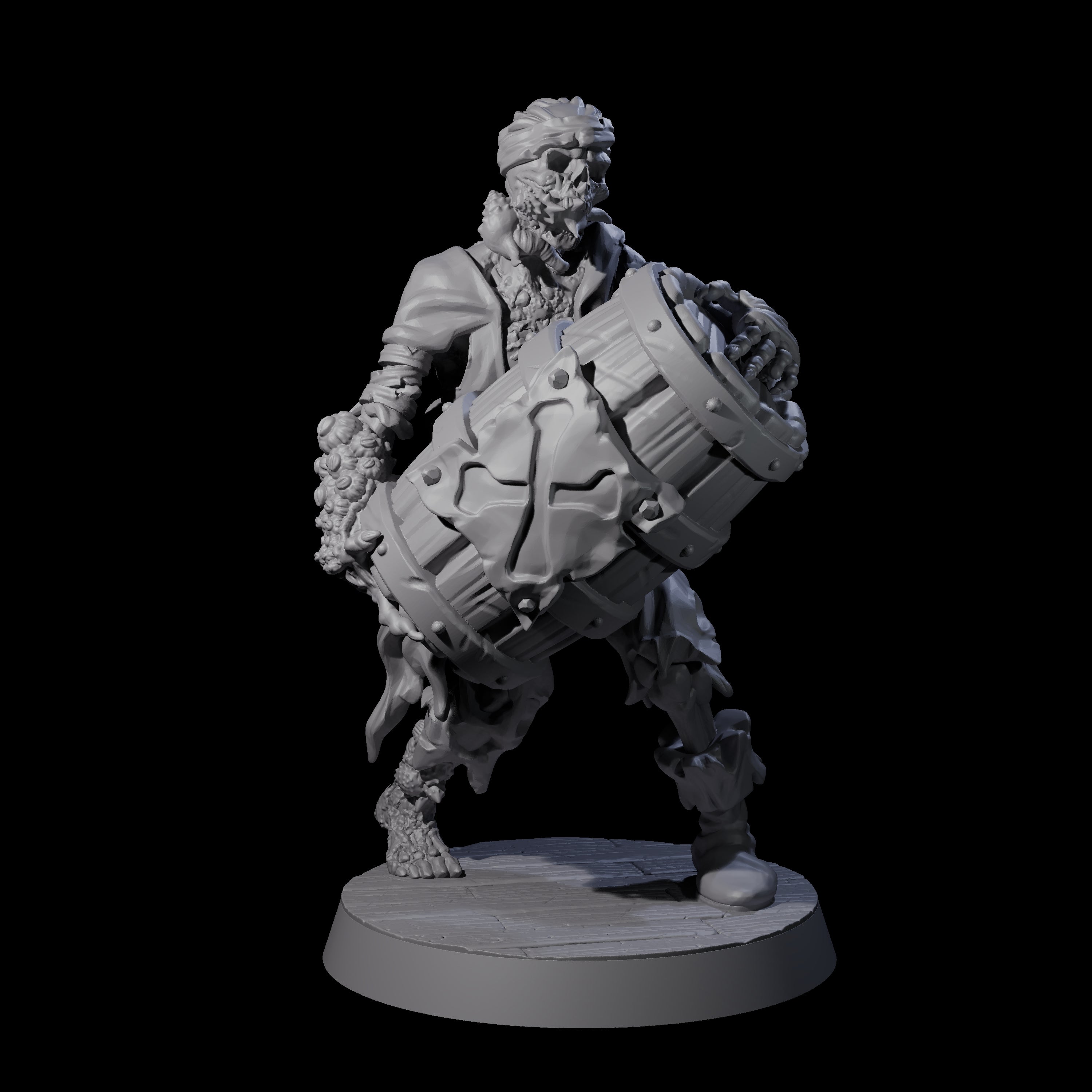 Soggy Undead Pirate Skeleton E Miniature for Dungeons and Dragons, Pathfinder or other TTRPGs
