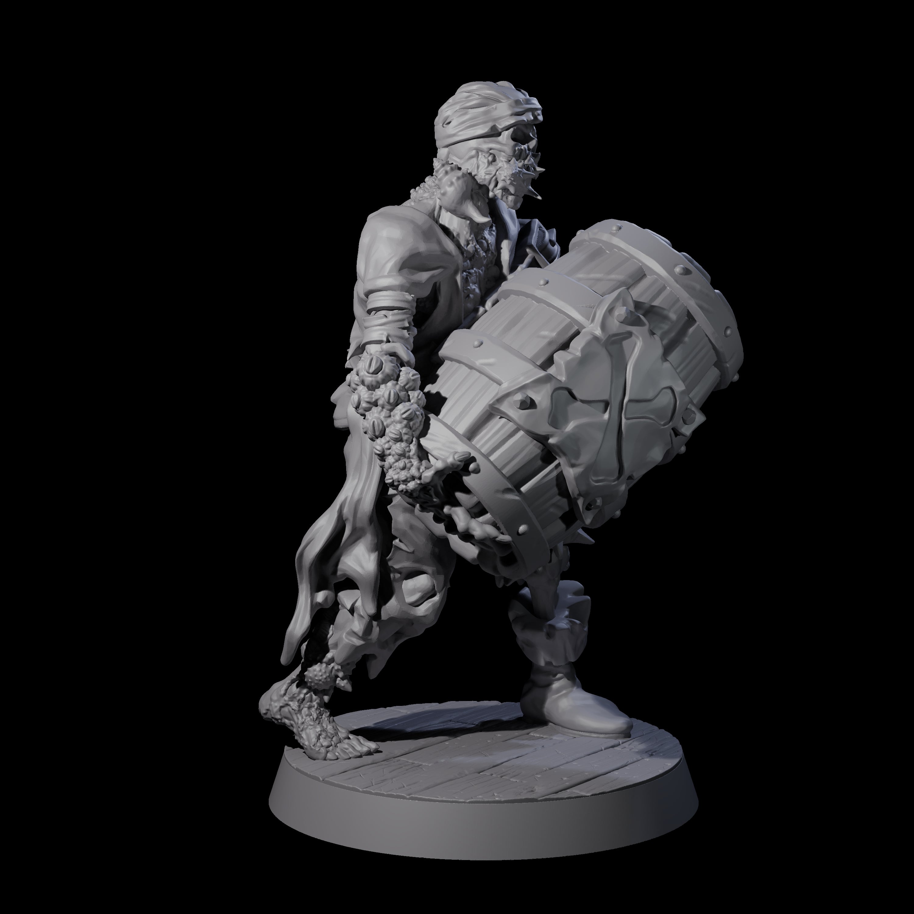 Soggy Undead Pirate Skeleton E Miniature for Dungeons and Dragons, Pathfinder or other TTRPGs