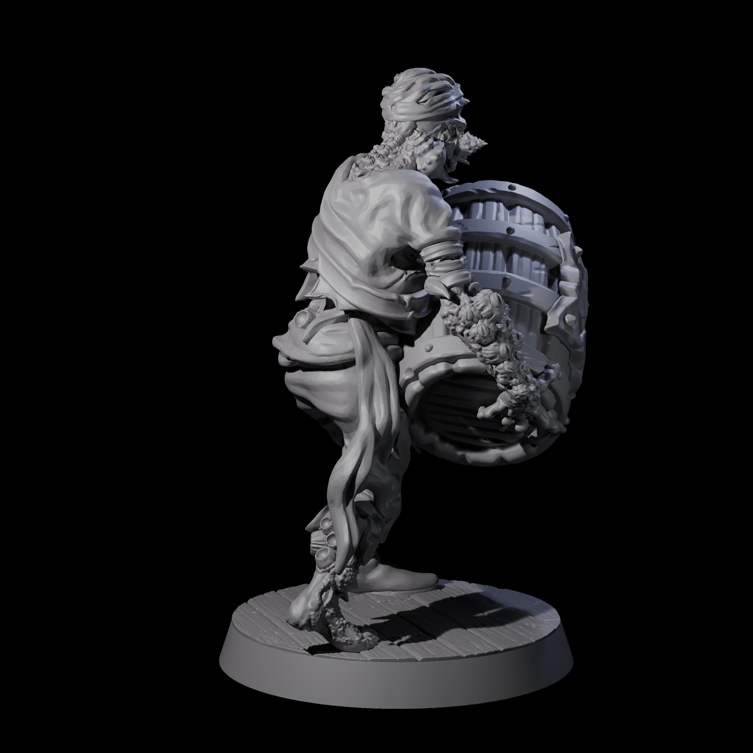 Soggy Undead Pirate Skeleton E Miniature for Dungeons and Dragons, Pathfinder or other TTRPGs