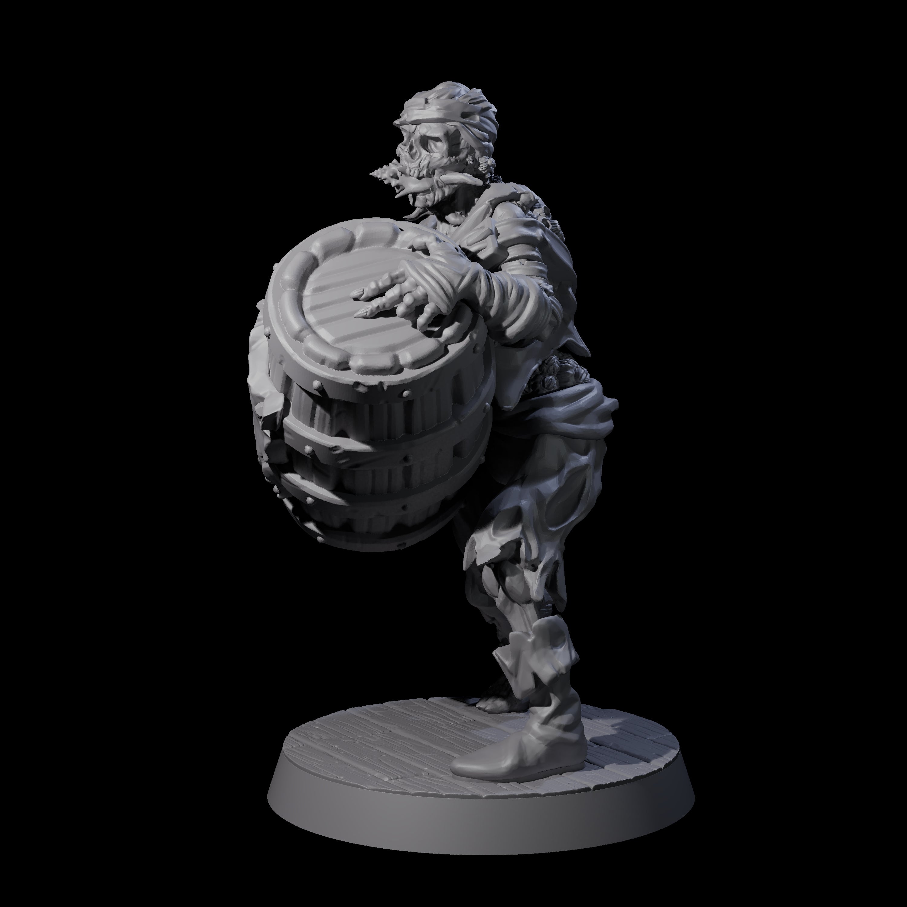 Soggy Undead Pirate Skeleton E Miniature for Dungeons and Dragons, Pathfinder or other TTRPGs