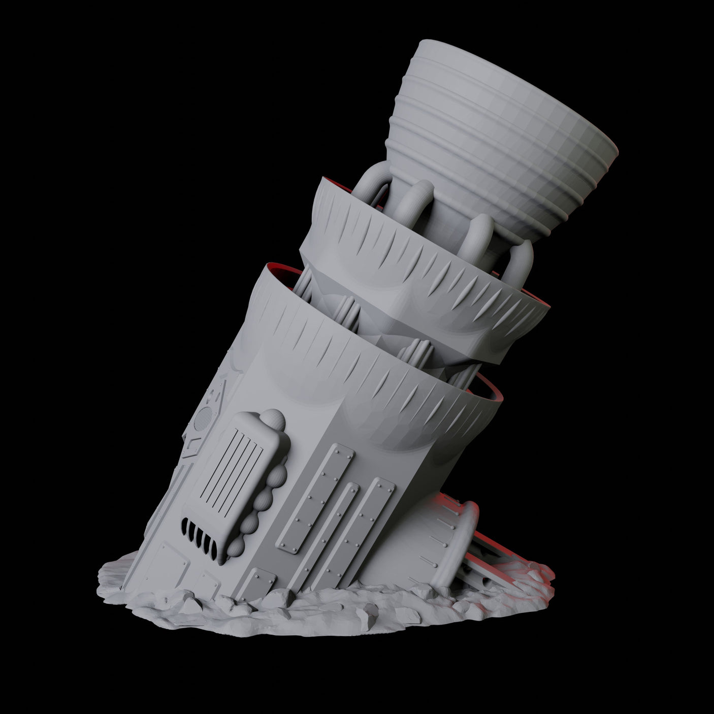 Space Ship Dice Tower Miniature for Dungeons and Dragons, Pathfinder or other TTRPGs