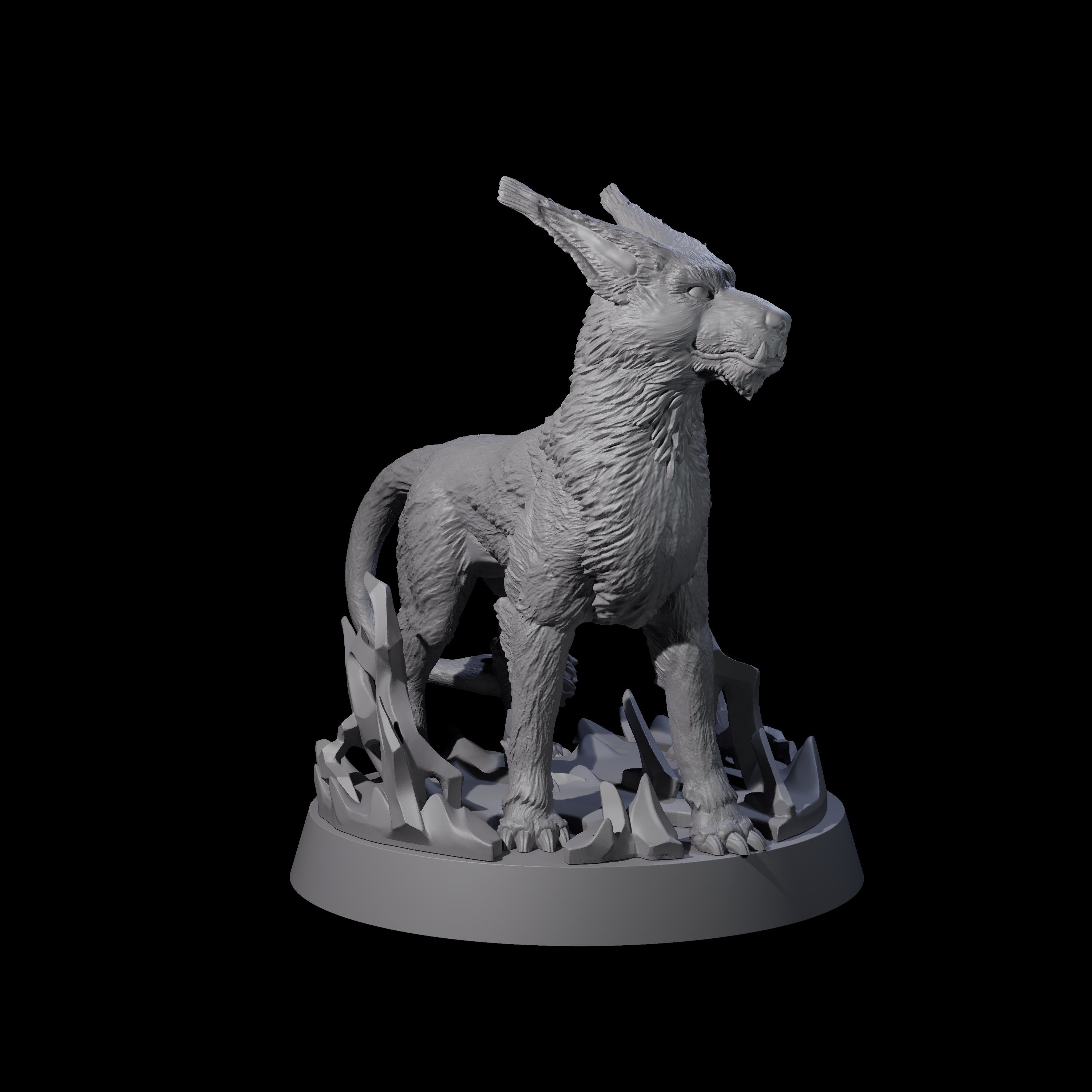 Sparking Blink Dog A Miniature for Dungeons and Dragons, Pathfinder or other TTRPGs
