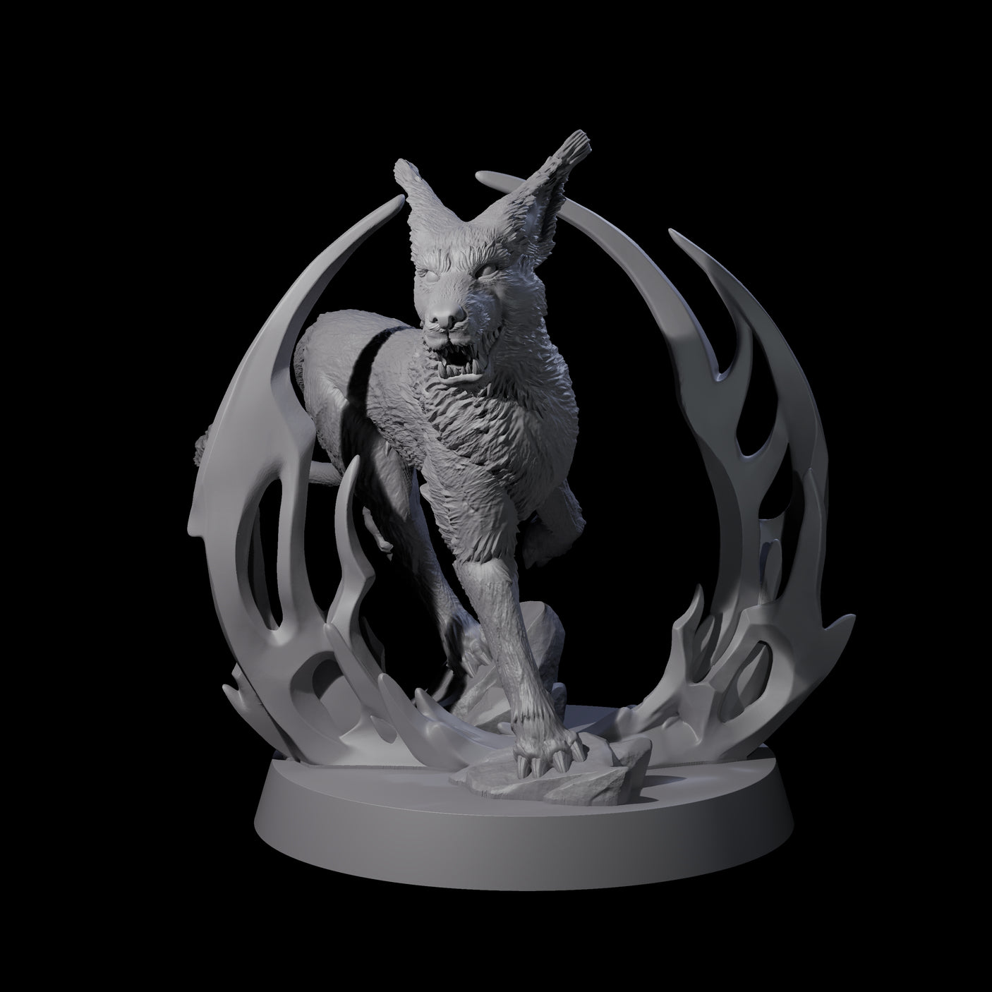 Sparking Blink Dog B Miniature for Dungeons and Dragons, Pathfinder or other TTRPGs