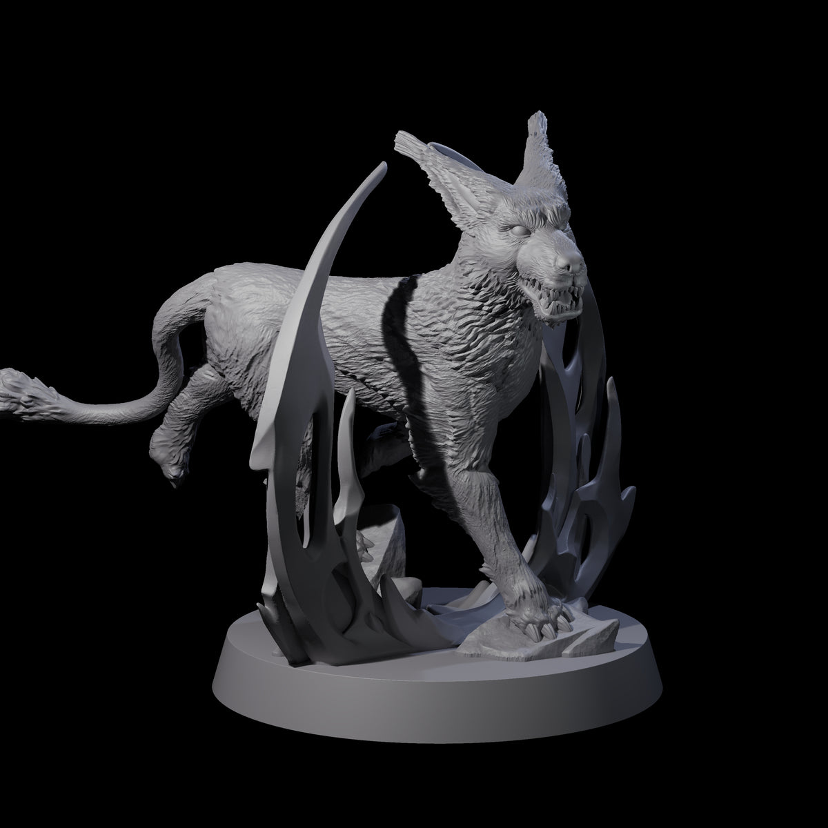 Sparking Blink Dog B Miniature for Dungeons and Dragons, Pathfinder or other TTRPGs