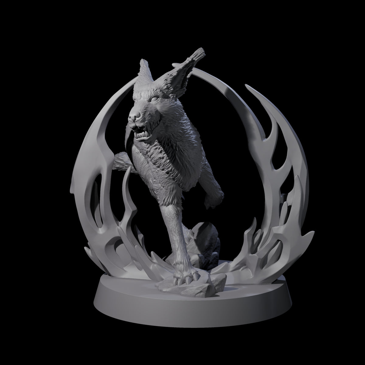 Sparking Blink Dog B Miniature for Dungeons and Dragons, Pathfinder or other TTRPGs