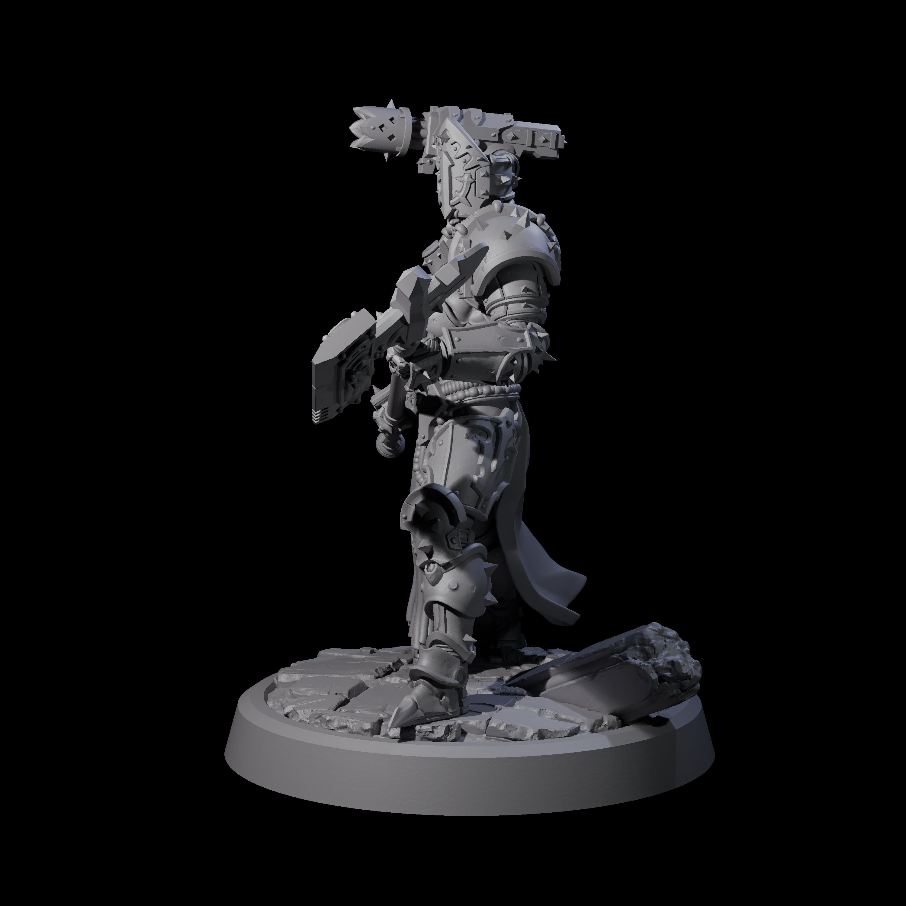 Sparking Human Warden Miniature for Dungeons and Dragons, Pathfinder or other TTRPGs