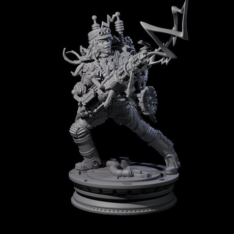 Sparking Mini Gun Artificer Miniature for Dungeons and Dragons, Pathfinder or other TTRPGs