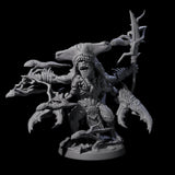 Sparking Multi-Armed Sahuagin Sorcerer Miniature for Dungeons and Dragons, Pathfinder or other TTRPGs