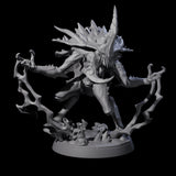 Sparking Thri-kreen Mage Miniature for Dungeons and Dragons, Pathfinder or other TTRPGs