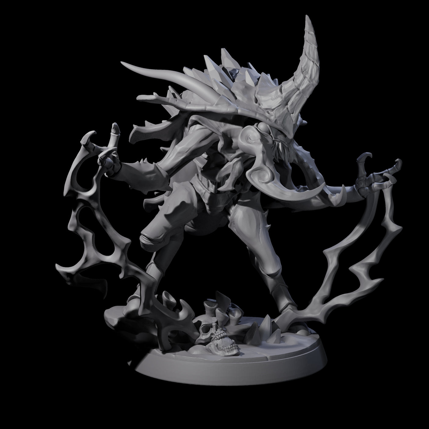 Sparking Thri-kreen Mage Miniature for Dungeons and Dragons, Pathfinder or other TTRPGs