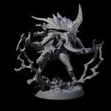 Sparking Thri-kreen Mage Miniature for Dungeons and Dragons, Pathfinder or other TTRPGs