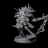 Sparking Thri-kreen Mage Miniature for Dungeons and Dragons, Pathfinder or other TTRPGs