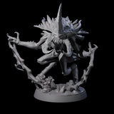 Sparking Thri-kreen Mage Miniature for Dungeons and Dragons, Pathfinder or other TTRPGs