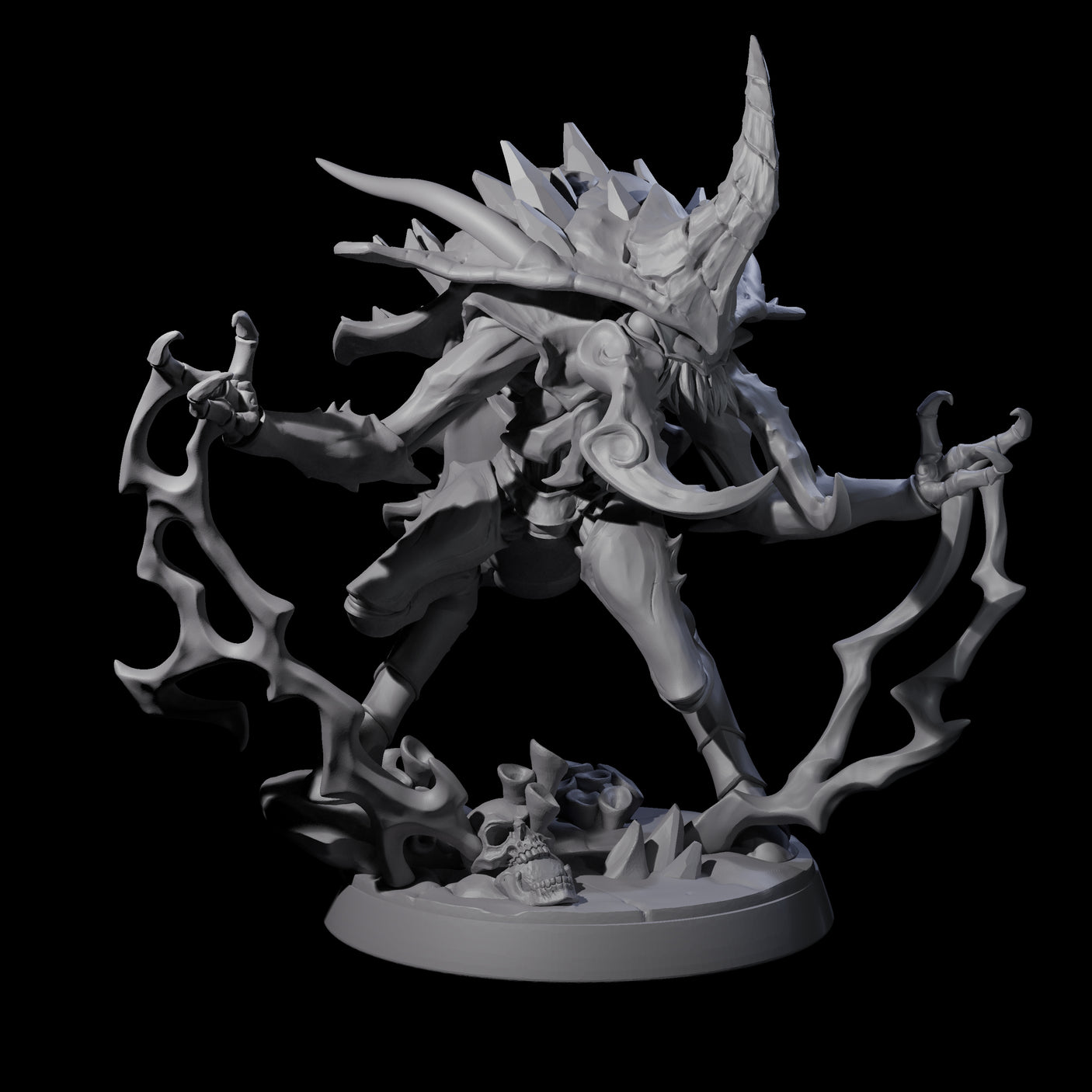 Sparking Thri-kreen Mage Miniature for Dungeons and Dragons, Pathfinder or other TTRPGs
