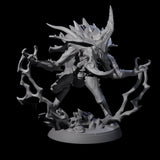 Sparking Thri-kreen Mage Miniature for Dungeons and Dragons, Pathfinder or other TTRPGs