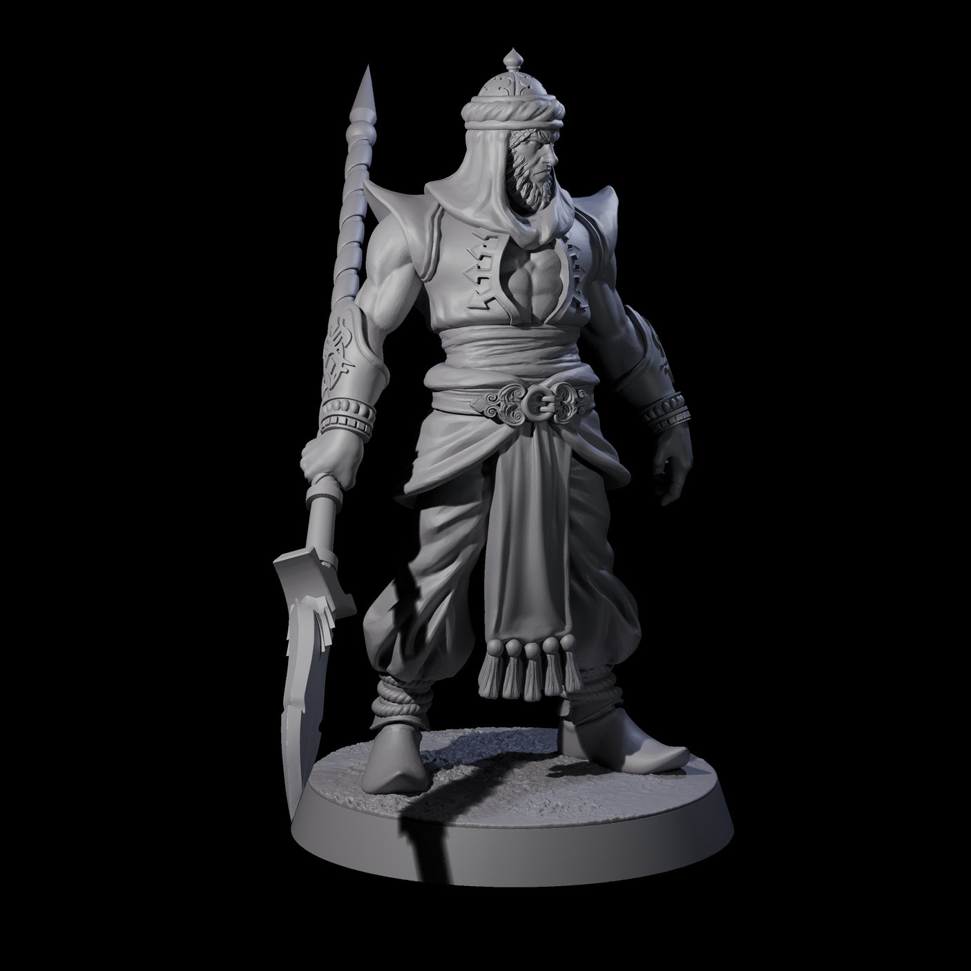 Spear Wielding Palace Guard A Miniature for Dungeons and Dragons, Pathfinder or other TTRPGs