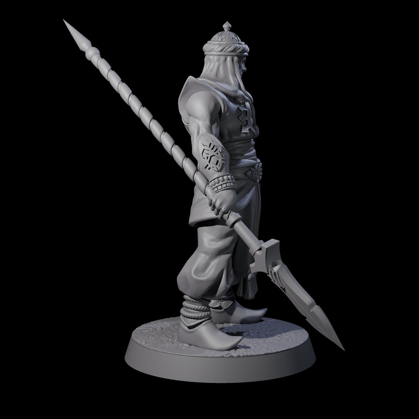 Spear Wielding Palace Guard A Miniature for Dungeons and Dragons, Pathfinder or other TTRPGs