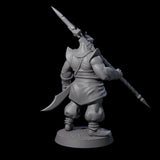 Spear Wielding Palace Guard B Miniature for Dungeons and Dragons, Pathfinder or other TTRPGs