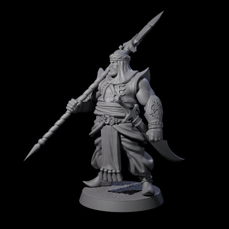 Spear Wielding Palace Guard B Miniature for Dungeons and Dragons, Pathfinder or other TTRPGs