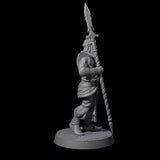 Spear Wielding Palace Guard C Miniature for Dungeons and Dragons, Pathfinder or other TTRPGs