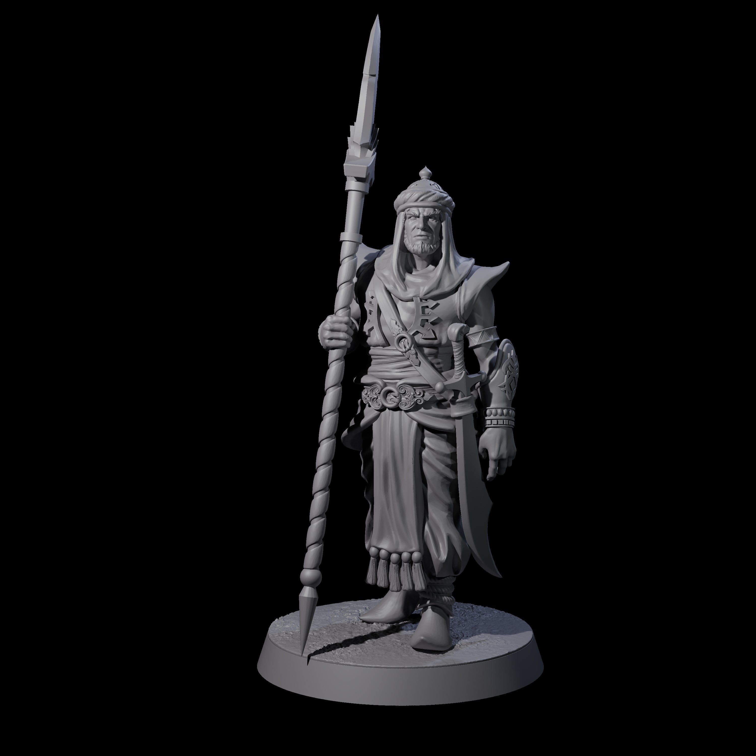 Spear Wielding Palace Guard C Miniature for Dungeons and Dragons, Pathfinder or other TTRPGs