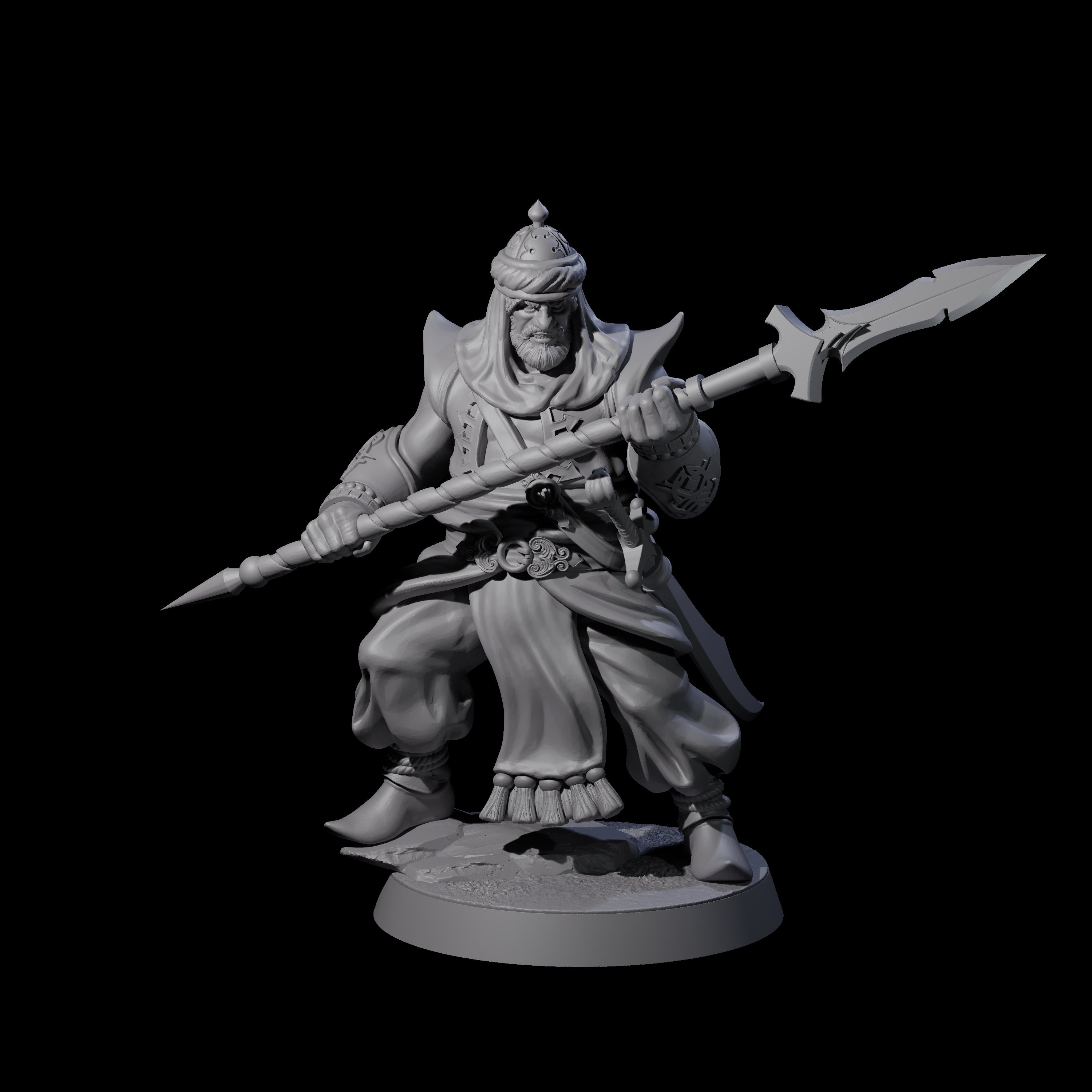 Spear Wielding Palace Guard D Miniature for Dungeons and Dragons, Pathfinder or other TTRPGs