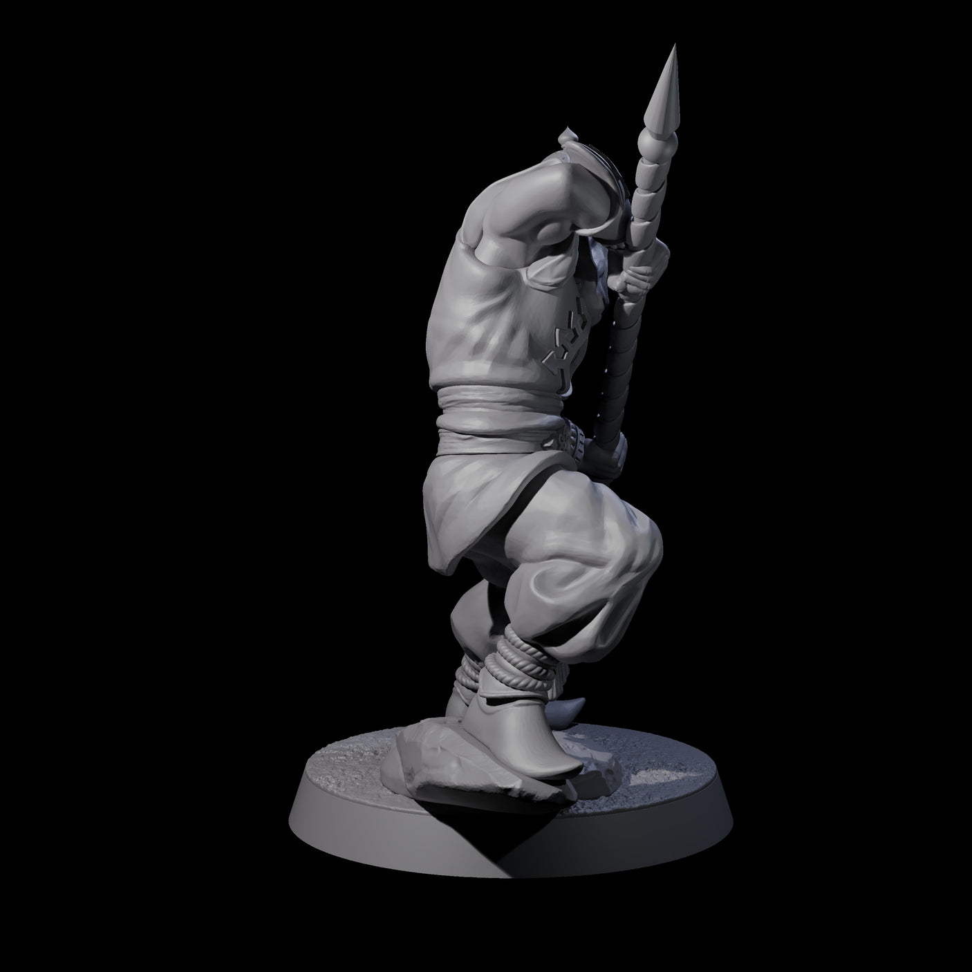 Spear Wielding Palace Guard E Miniature for Dungeons and Dragons, Pathfinder or other TTRPGs