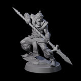 Spear Wielding Palace Guard E Miniature for Dungeons and Dragons, Pathfinder or other TTRPGs