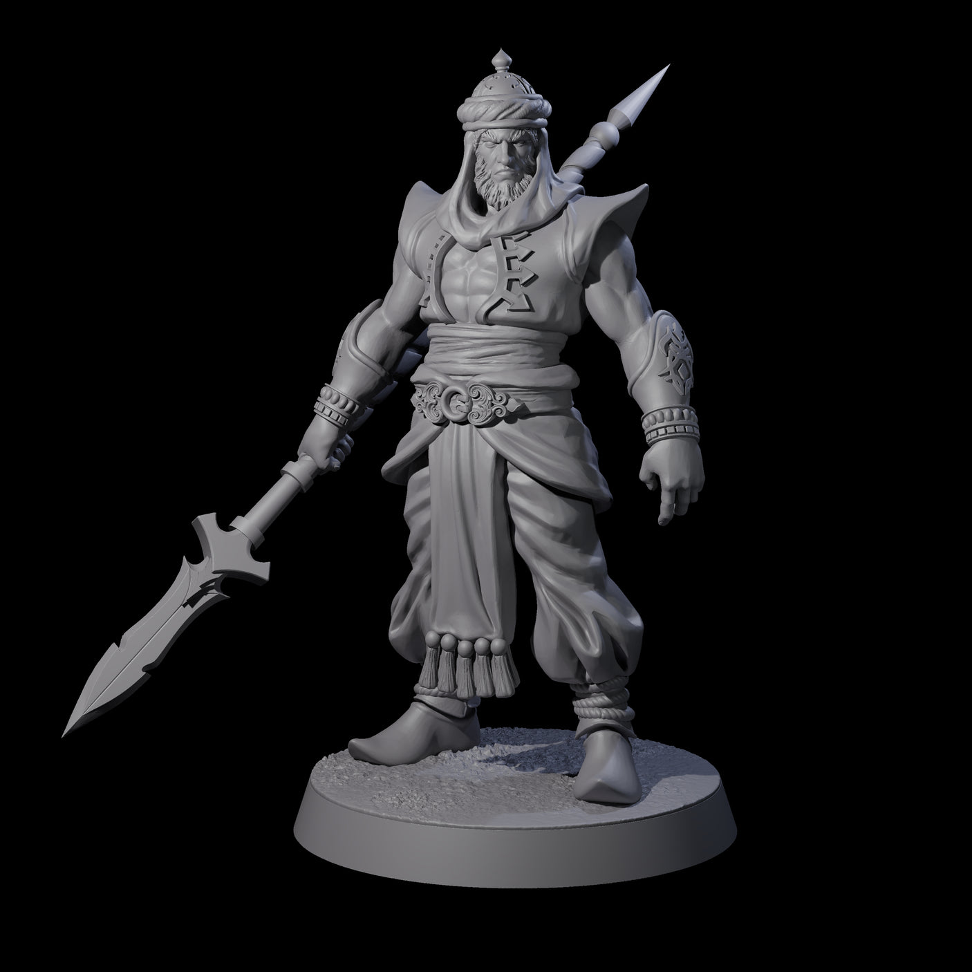 Spear Wielding Palace Guards Miniature for Dungeons and Dragons, Pathfinder or other TTRPGs