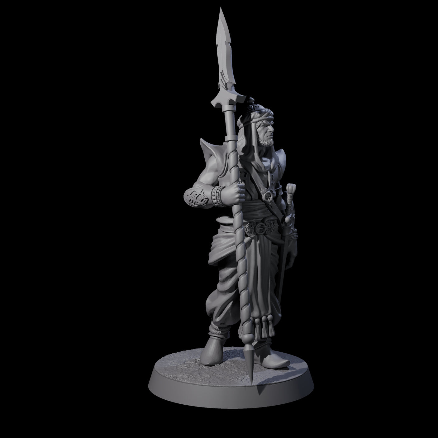 Spear Wielding Palace Guards Miniature for Dungeons and Dragons, Pathfinder or other TTRPGs