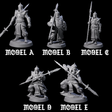 Spear Wielding Palace Guards Miniature for Dungeons and Dragons, Pathfinder or other TTRPGs