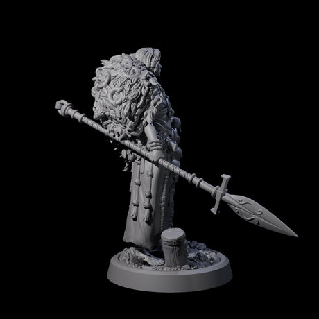 Spearmaiden Barbarian of the North Miniature for Dungeons and Dragons, Pathfinder or other TTRPGs
