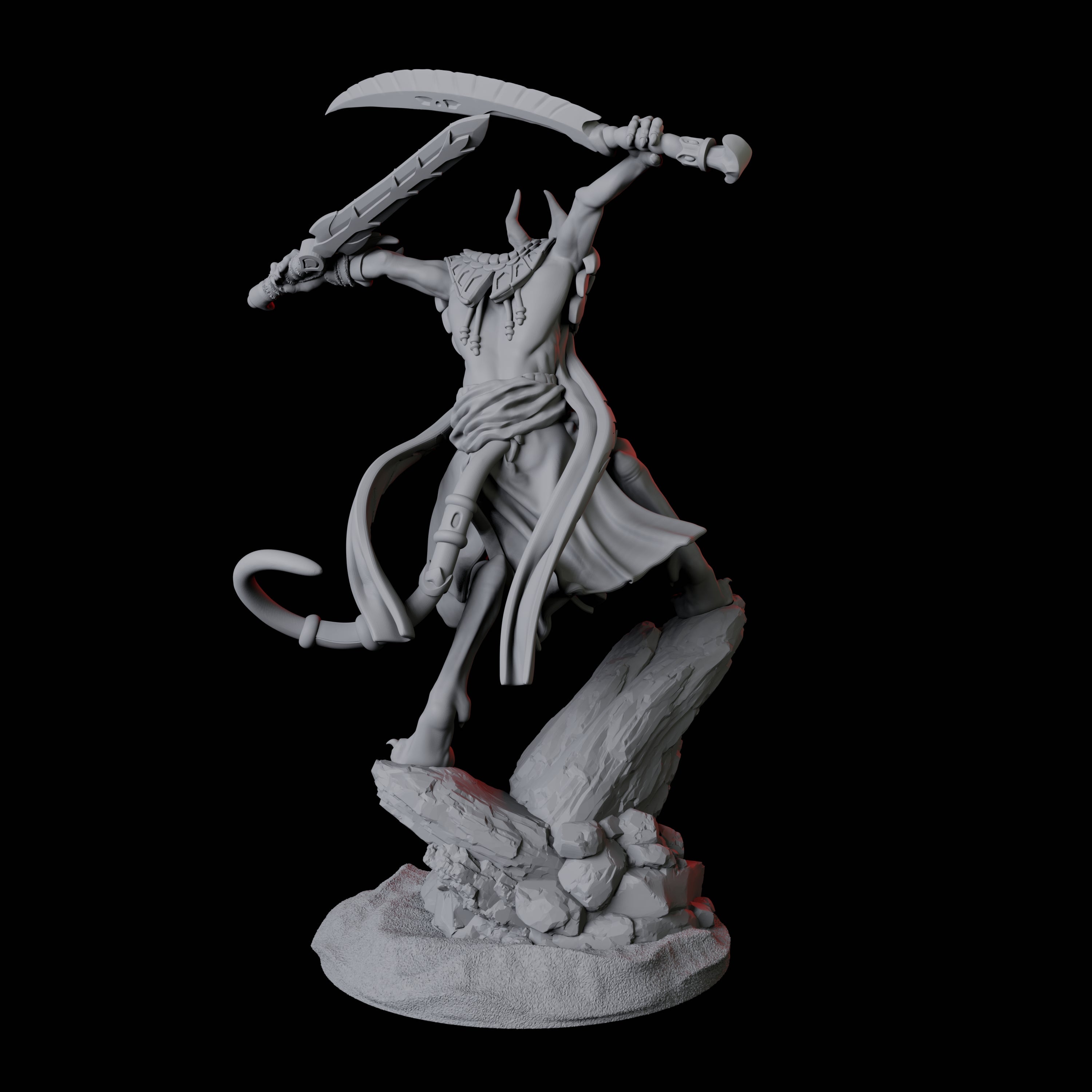 Sphinx Tabaxi Warrior A Miniature for Dungeons and Dragons, Pathfinder or other TTRPGs