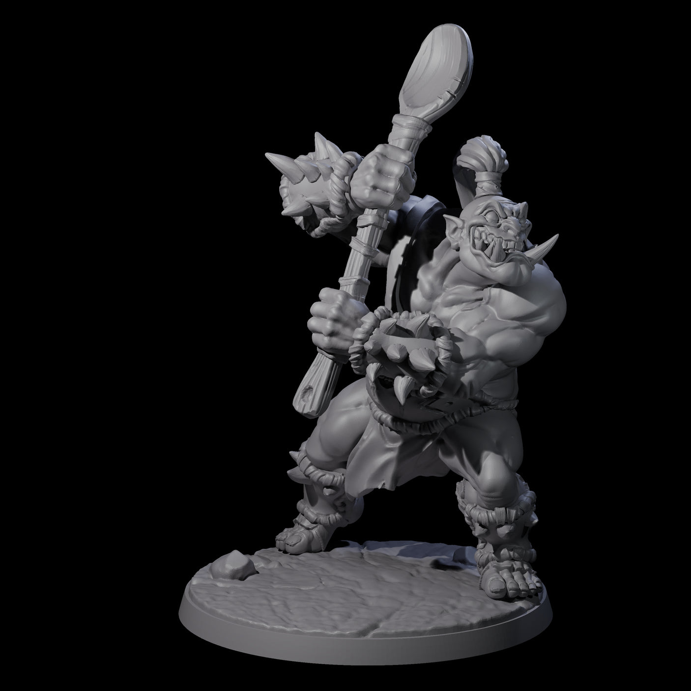 Spicy Ogre Cook Miniature for Dungeons and Dragons, Pathfinder or other TTRPGs