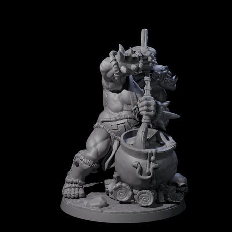 Spicy Ogre Cook Miniature for Dungeons and Dragons, Pathfinder or other TTRPGs