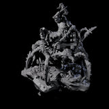 Spider Mounted Dwarf Miniature for Dungeons and Dragons, Pathfinder or other TTRPGs