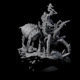 Spider Mounted Dwarf Miniature for Dungeons and Dragons, Pathfinder or other TTRPGs