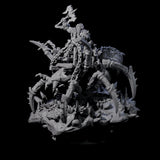 Spider Mounted Dwarf Miniature for Dungeons and Dragons, Pathfinder or other TTRPGs