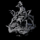 Spider Mounted Dwarf Miniature for Dungeons and Dragons, Pathfinder or other TTRPGs