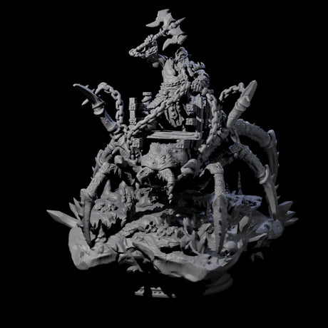 Spider Mounted Dwarf Miniature for Dungeons and Dragons, Pathfinder or other TTRPGs