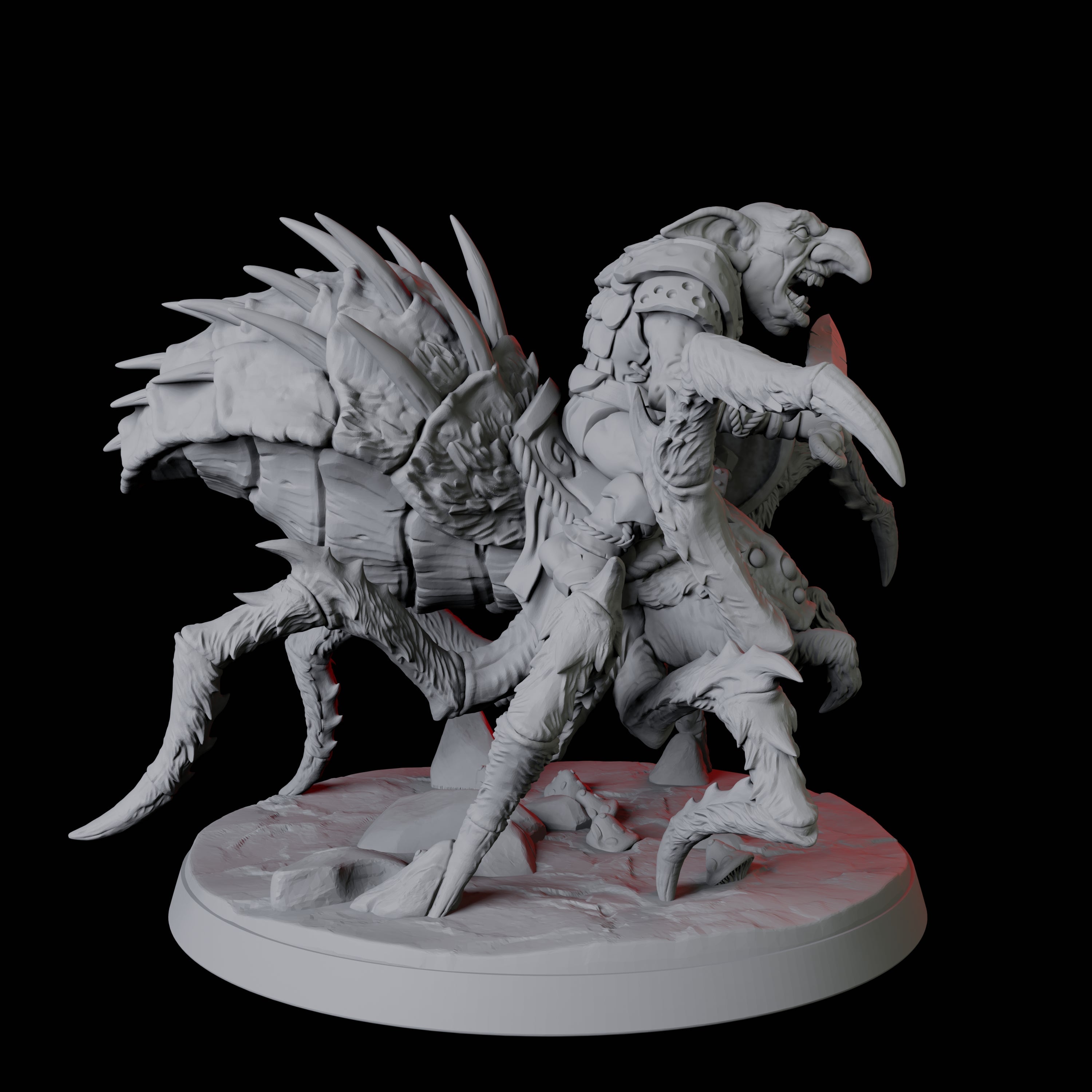 Spider Mounted Goblin Rider A Miniature for Dungeons and Dragons, Pathfinder or other TTRPGs