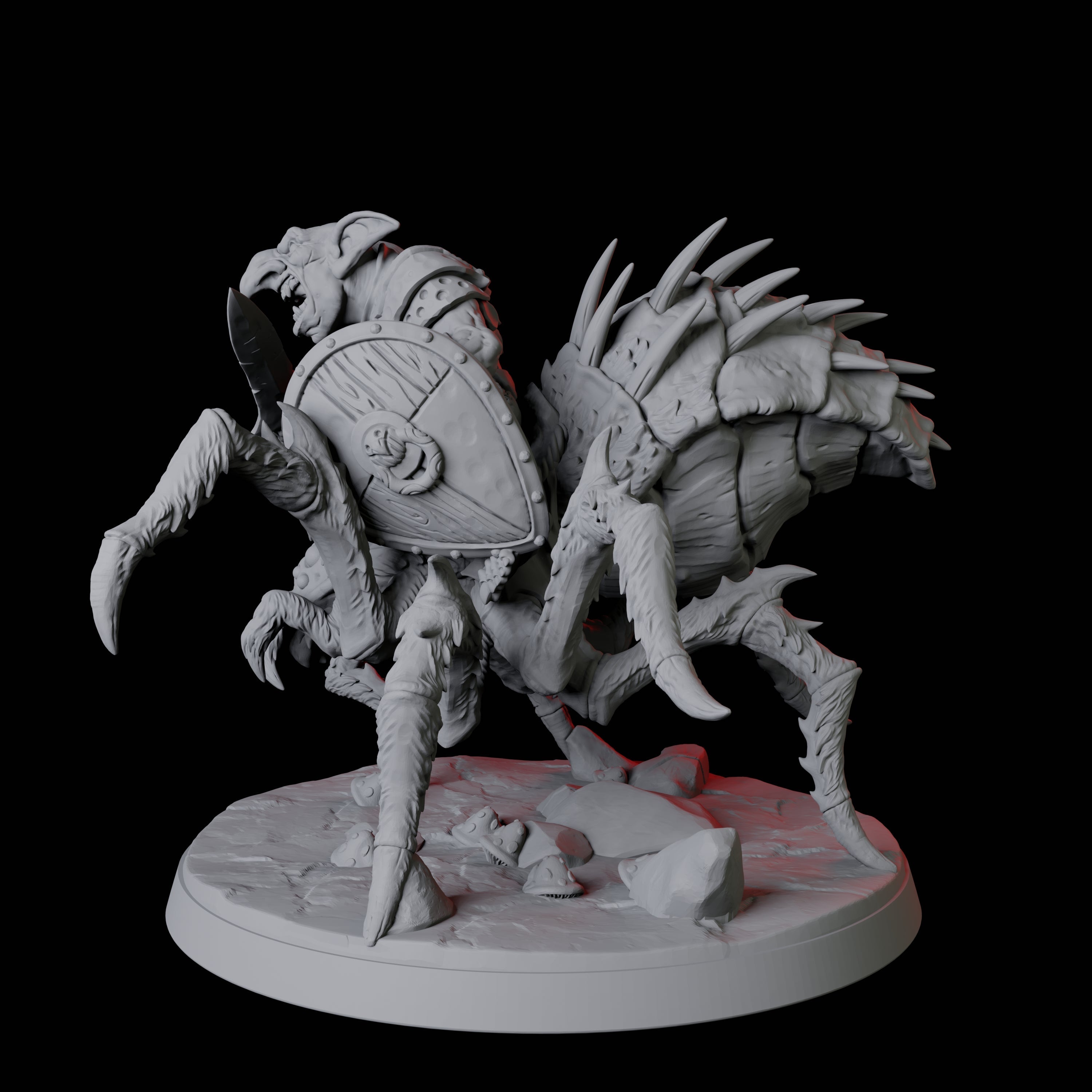 Spider Mounted Goblin Rider A Miniature for Dungeons and Dragons, Pathfinder or other TTRPGs