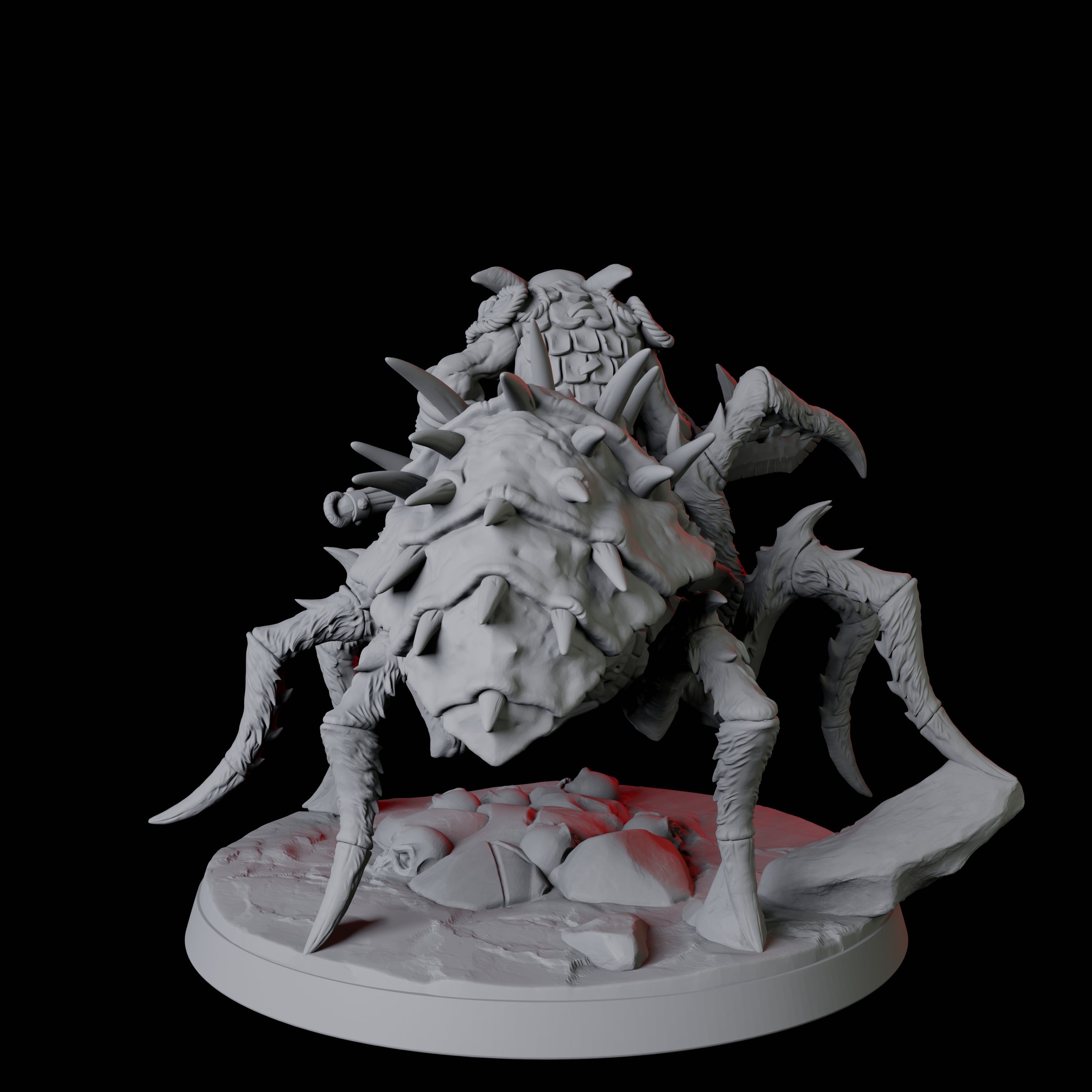 Spider Mounted Goblin Rider C Miniature for Dungeons and Dragons, Pathfinder or other TTRPGs