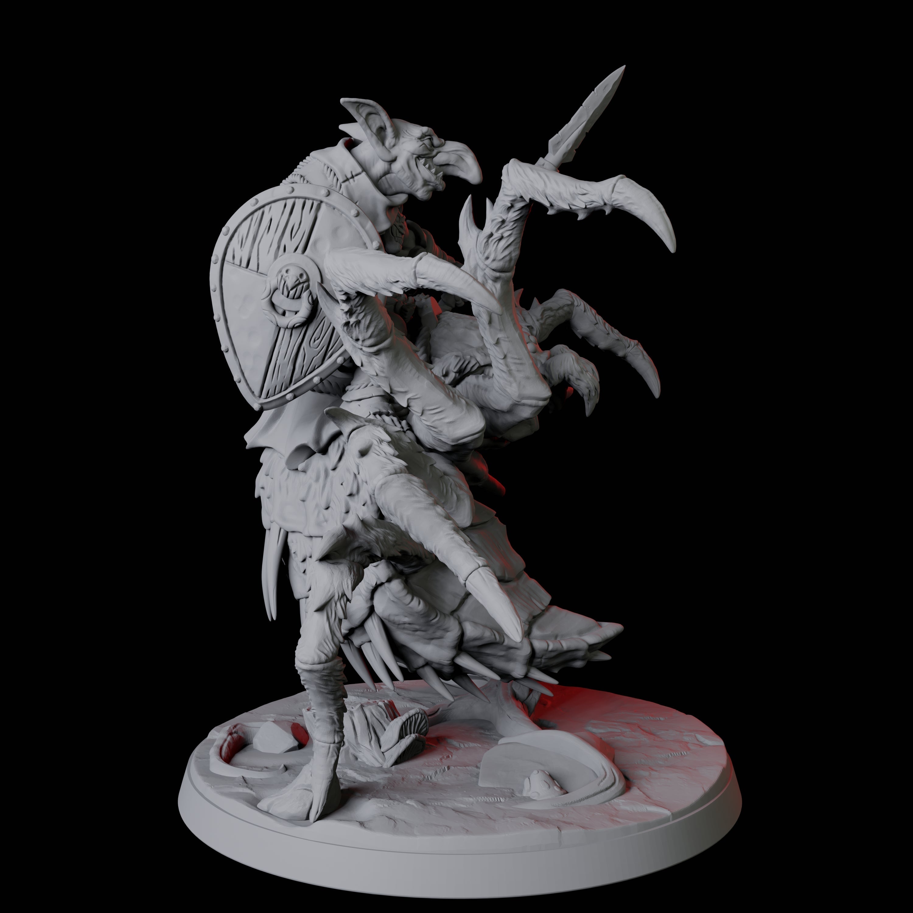 Spider Mounted Goblin Rider D Miniature for Dungeons and Dragons, Pathfinder or other TTRPGs