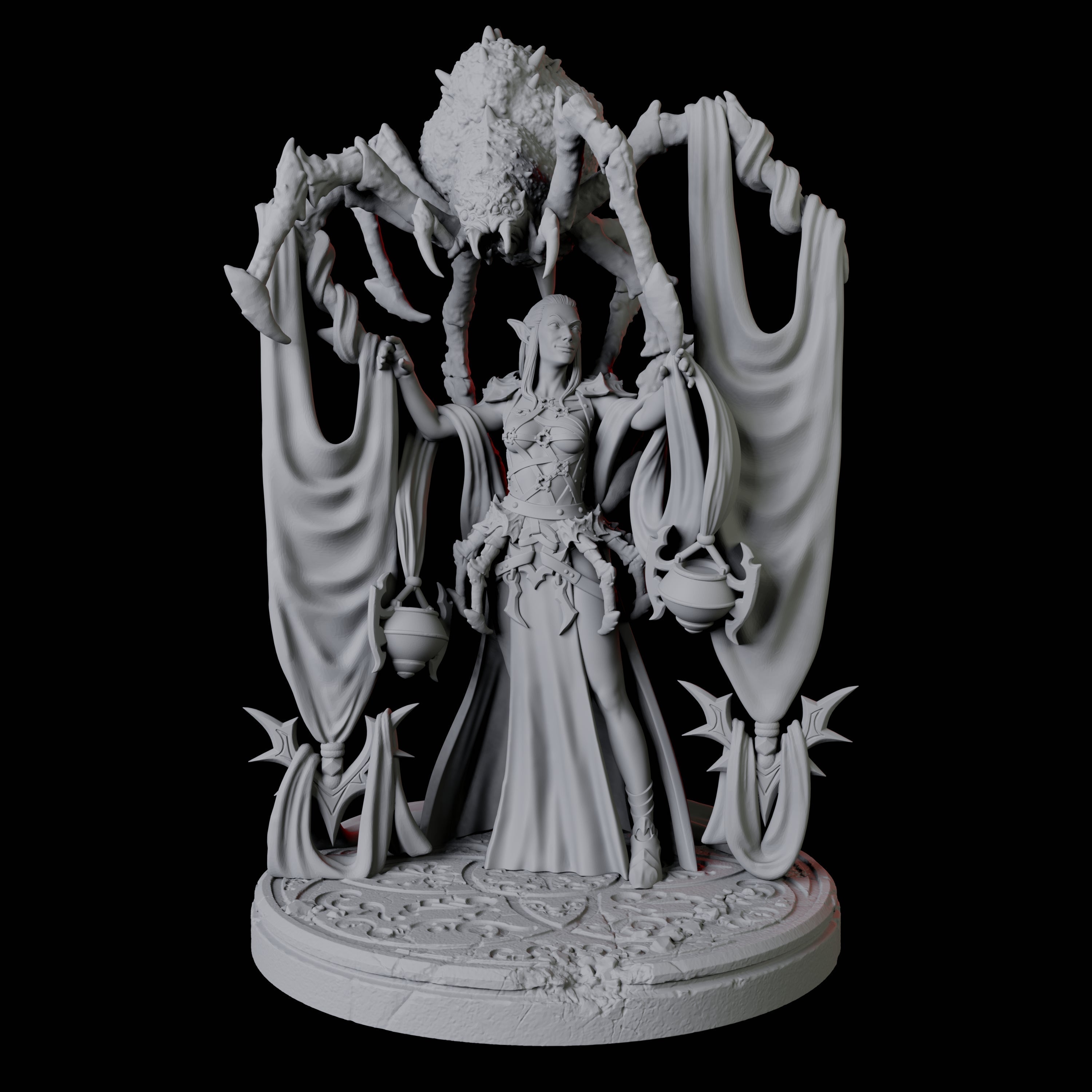 Spider Priestess A Miniature for Dungeons and Dragons, Pathfinder or other TTRPGs