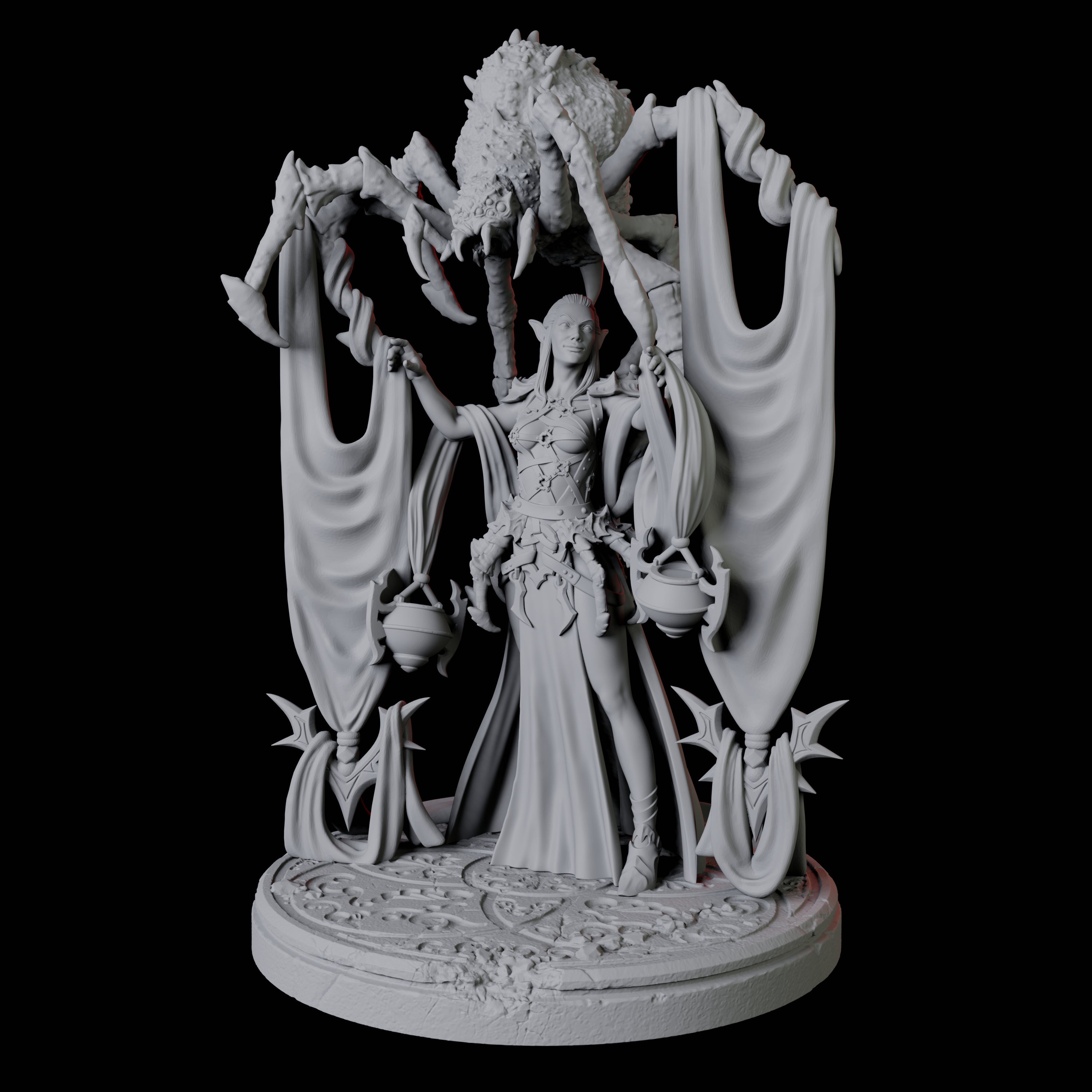 Spider Priestess A Miniature for Dungeons and Dragons, Pathfinder or other TTRPGs