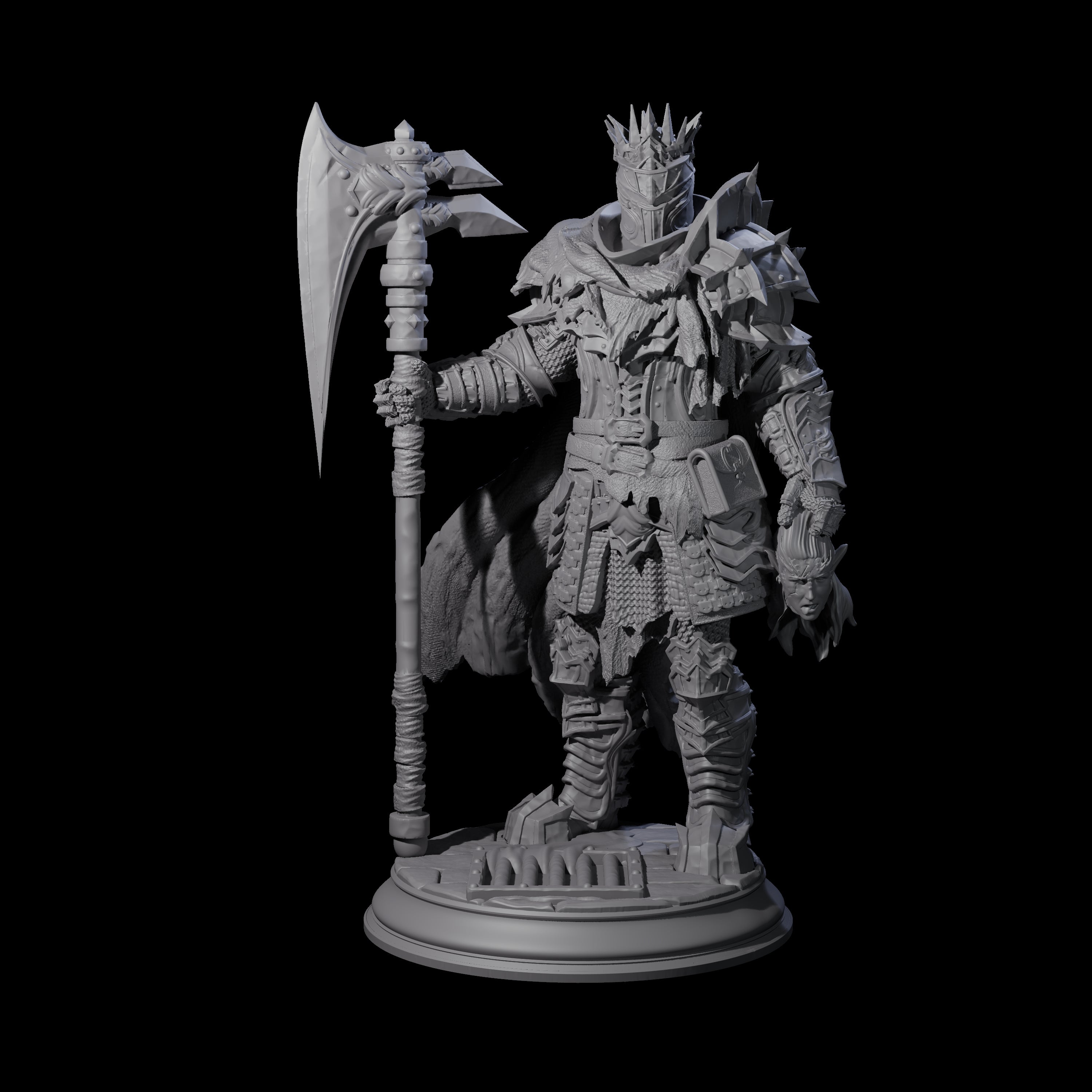 Spiked Armour Champion Miniature for Dungeons and Dragons, Pathfinder or other TTRPGs