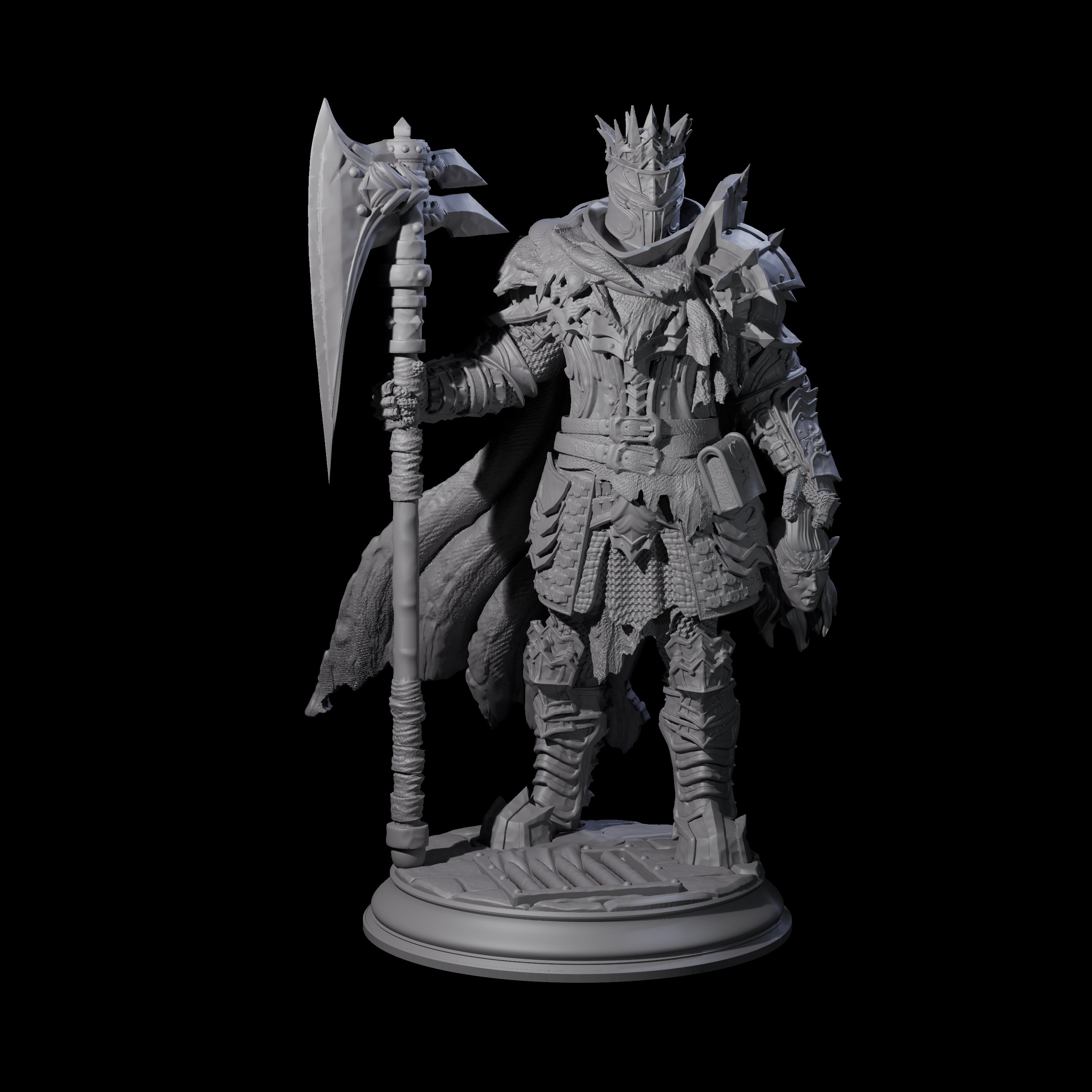 Spiked Armour Champion Miniature for Dungeons and Dragons, Pathfinder or other TTRPGs