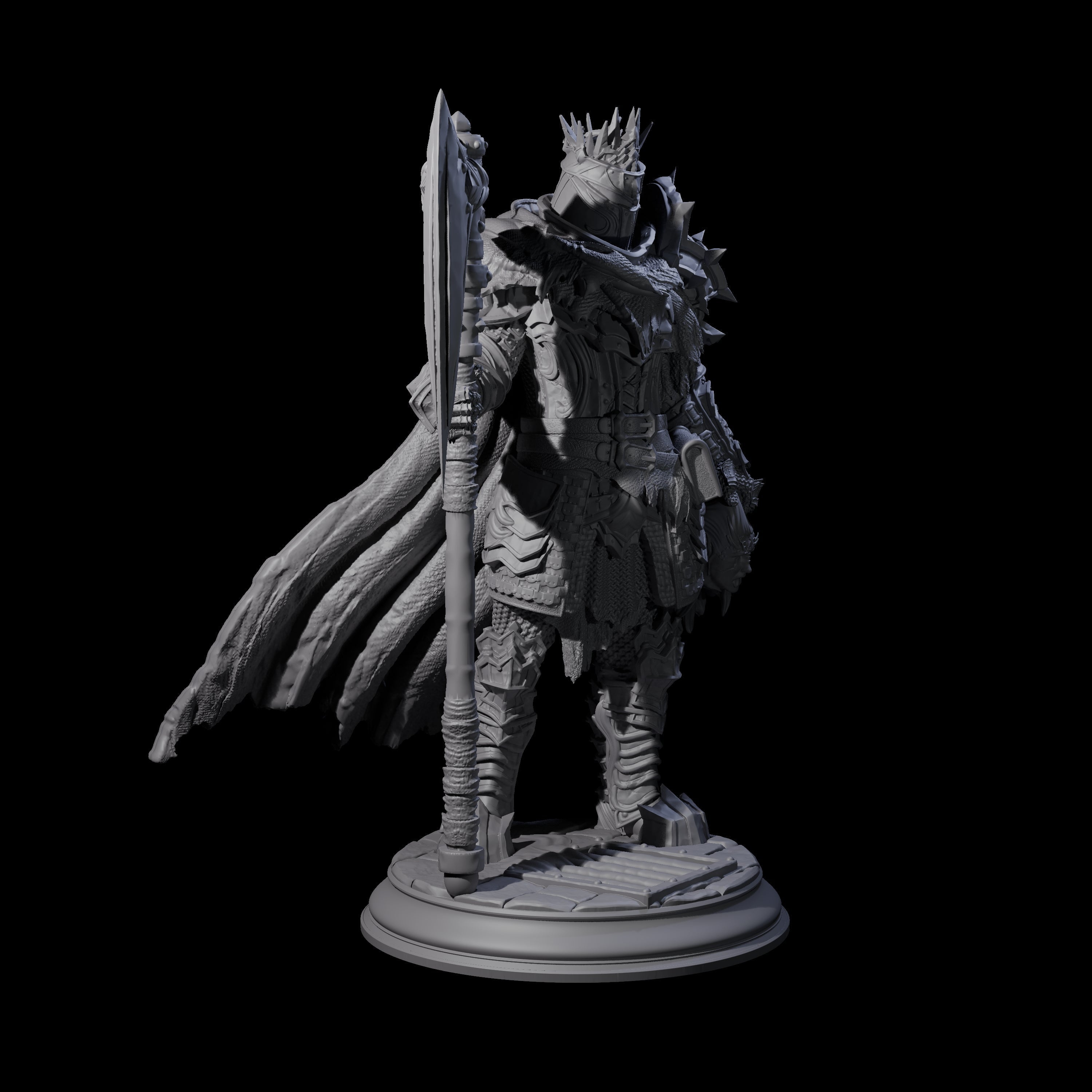 Spiked Armour Champion Miniature for Dungeons and Dragons, Pathfinder or other TTRPGs