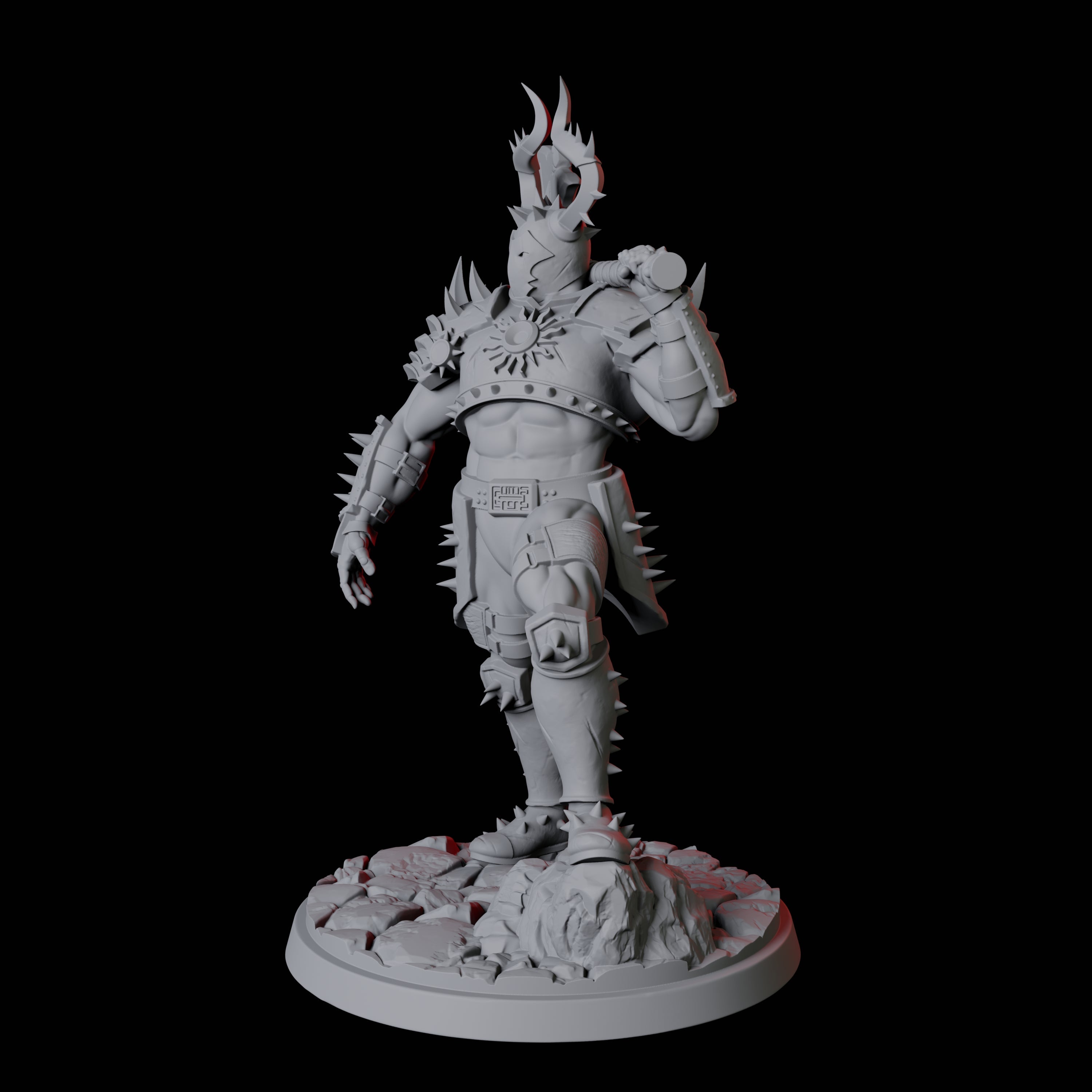 Spiked Armour Champion Miniature for Dungeons and Dragons, Pathfinder or other TTRPGs
